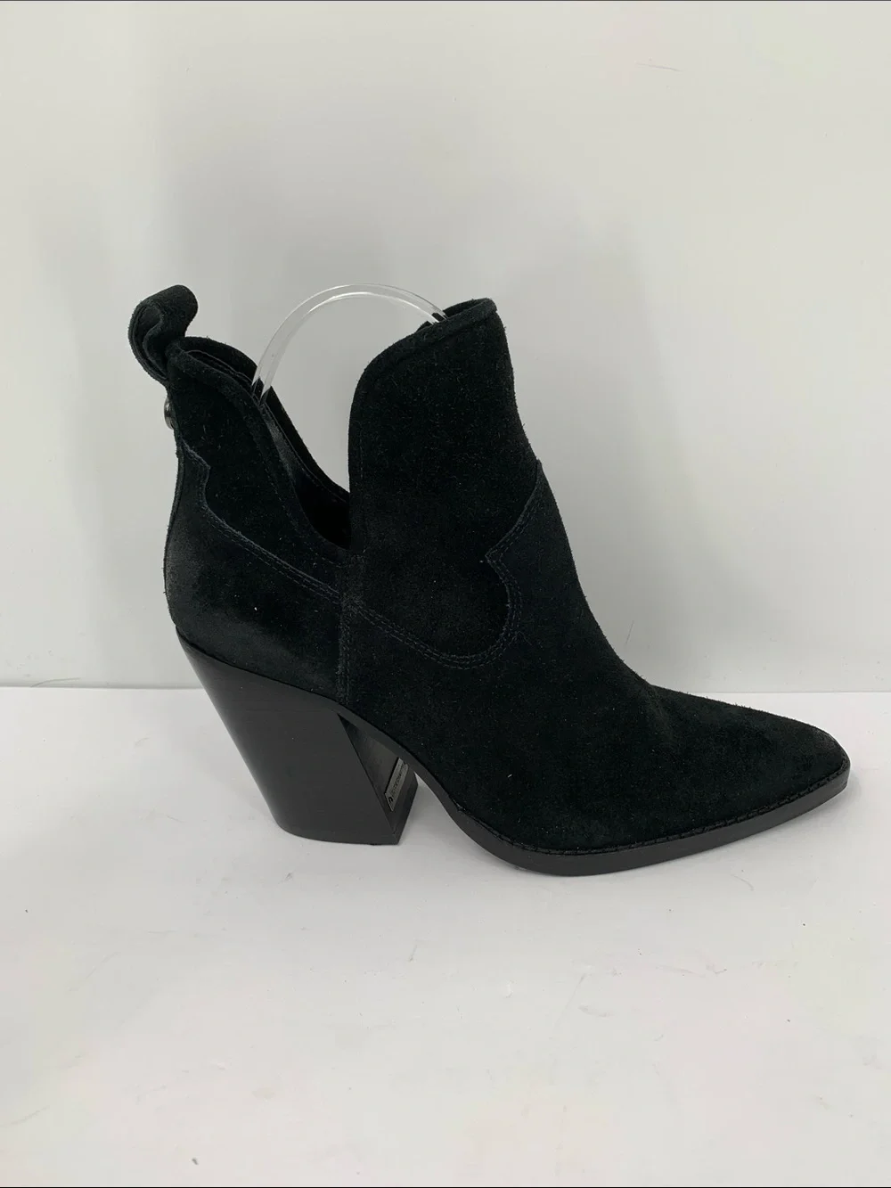 Vince Camuto Phaidra ankle boot bootie shoe black suede leather slip-on V new 7